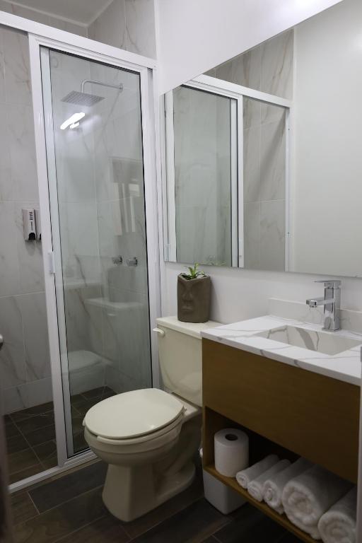 Koupelna v ubytování Hotel Mado