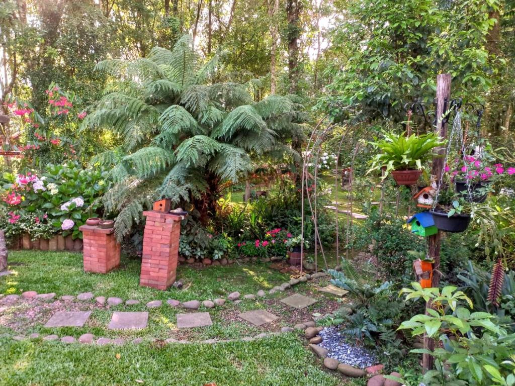 Zahrada ubytování Recanto dos Jasmins Gramado