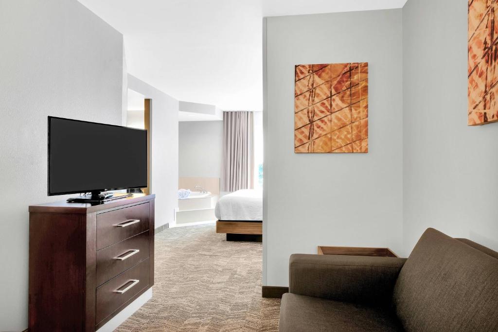 TV a/nebo společenská místnost v ubytování SpringHill Suites by Marriott Tarrytown Westchester County