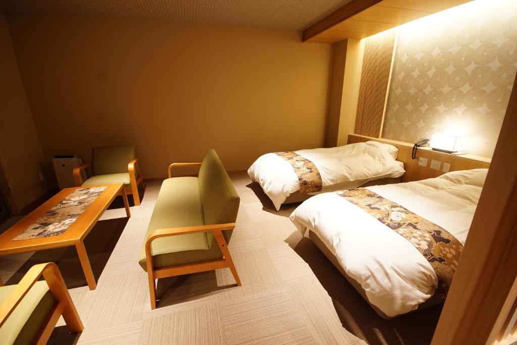京ごはんと露天風呂の宿 ゆのはな 月や - Habitación Gemela Con Baño Privado