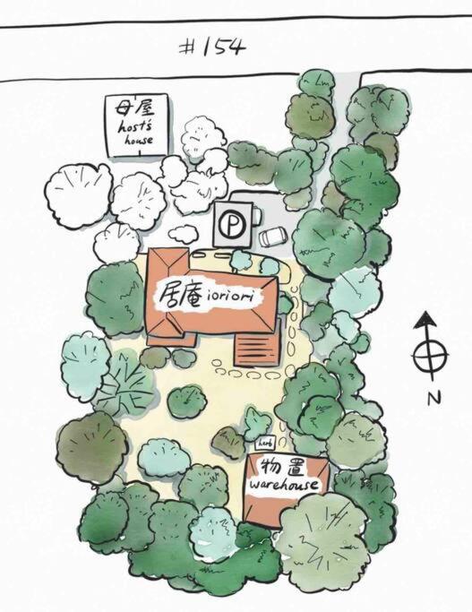 Půdorys ubytování 庭付き和モダン平屋の一棟貸し 居庵 iori-ori 小さな森に住む