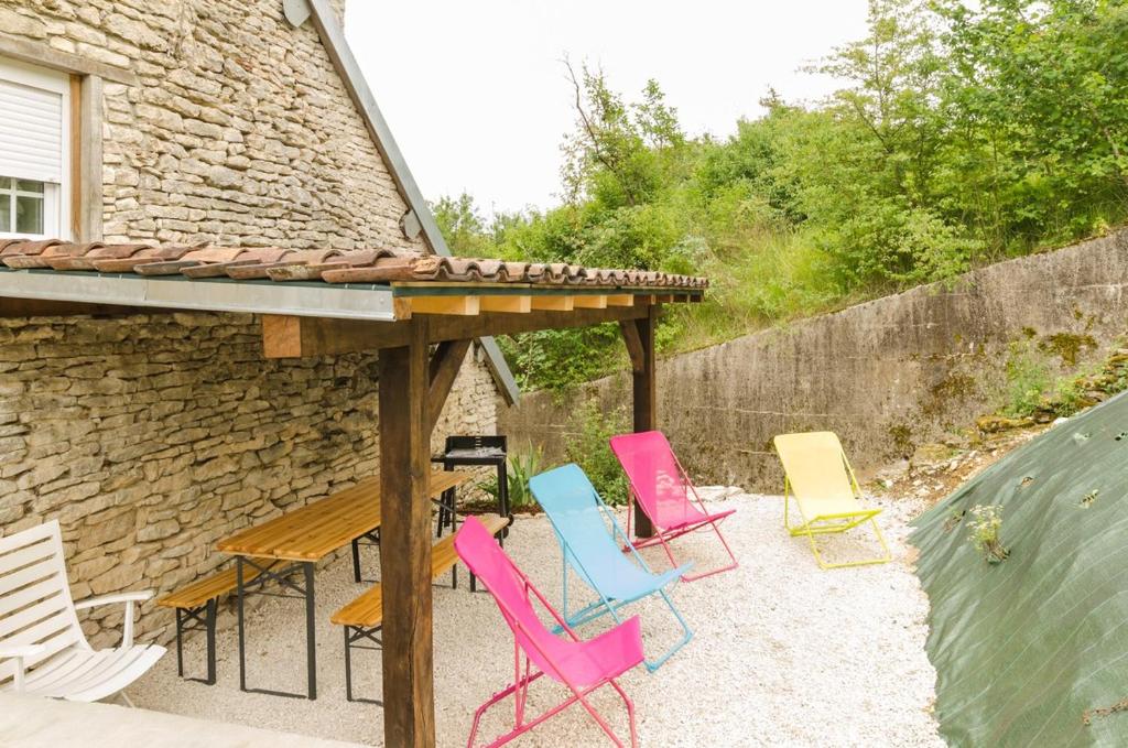 Un patio o zona al aire libre en Chez victor