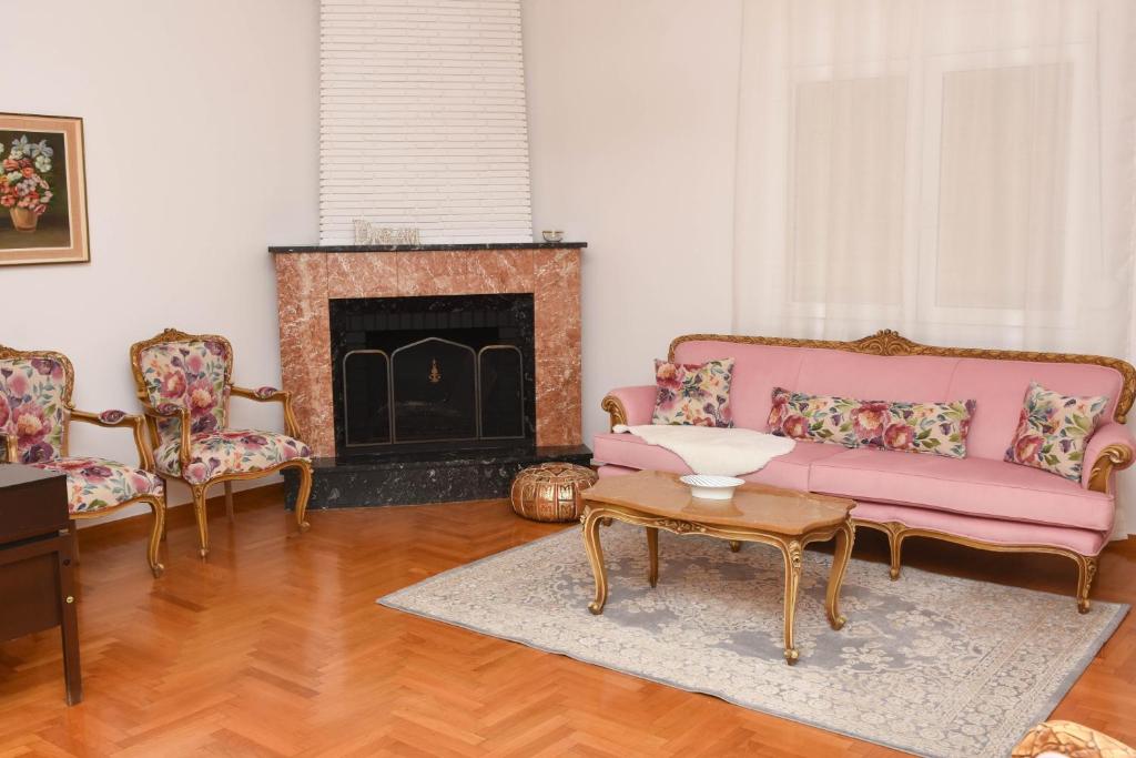Posezení v ubytování Ellis house