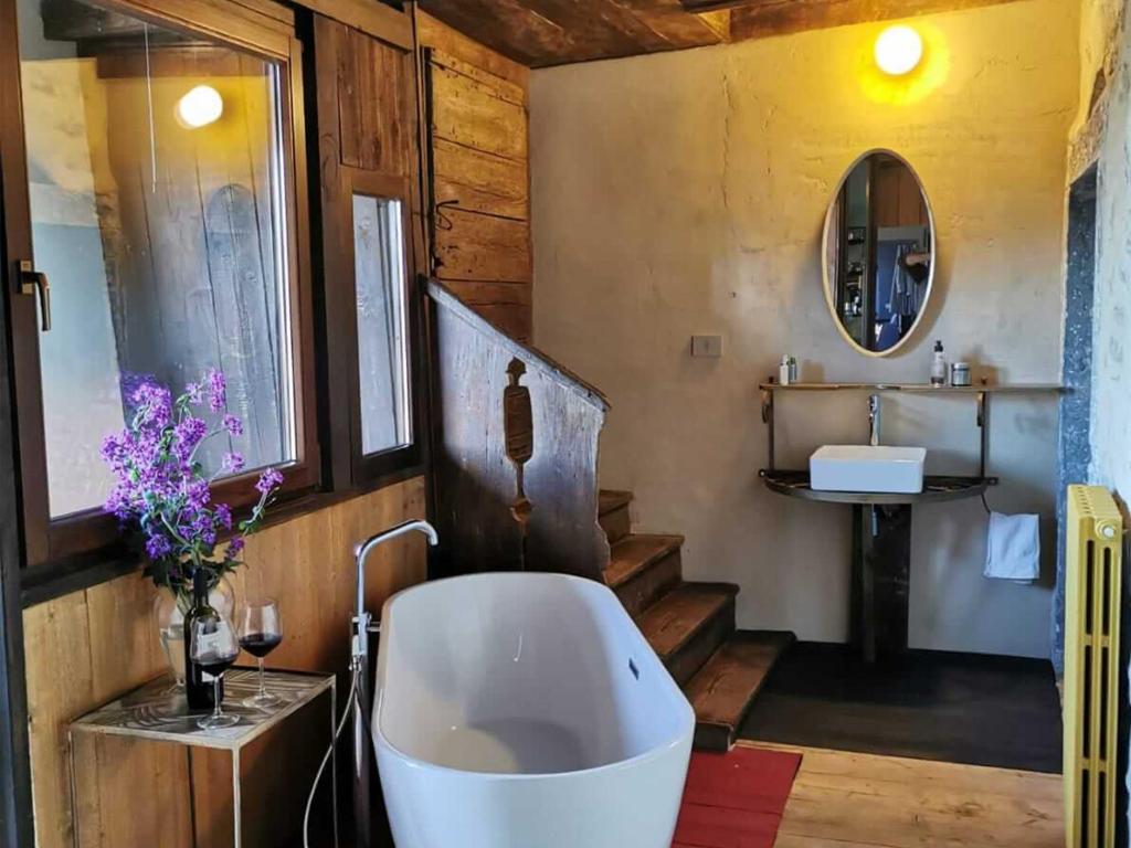 Koupelna v ubytování B&B con SPA il Castello di Lucawest