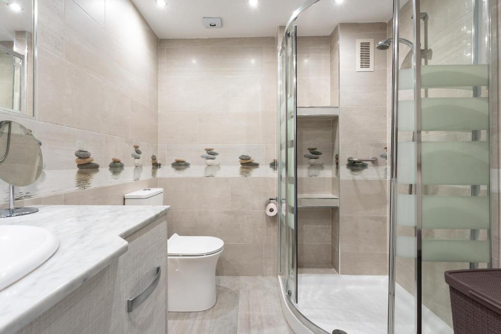 Kúpeľňa v ubytovaní Pyr studio apartment