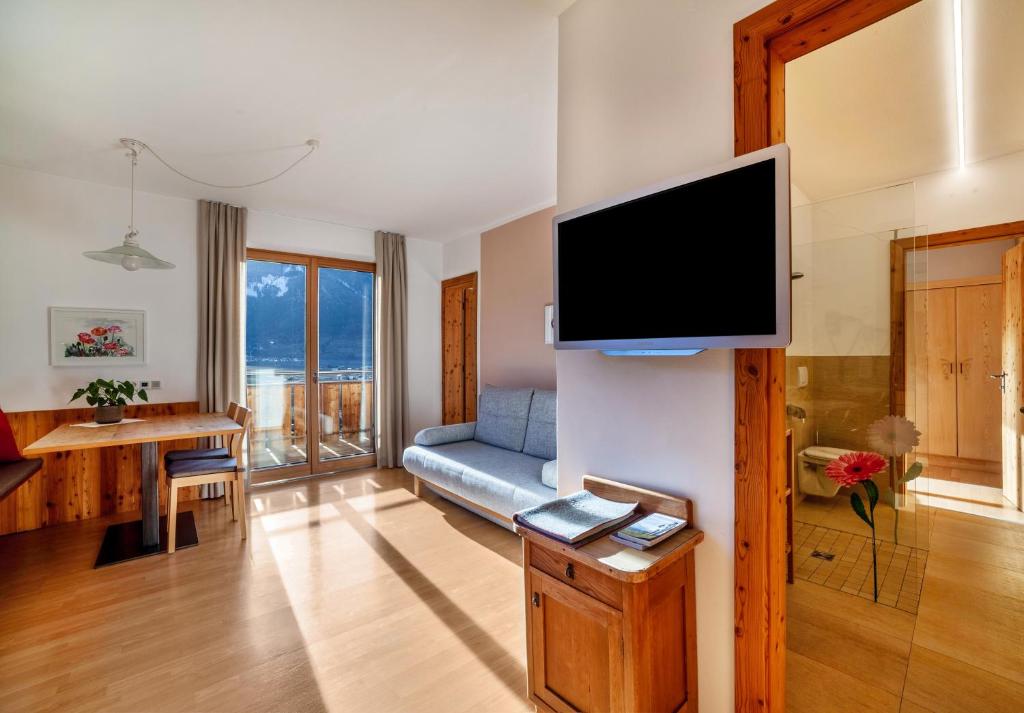 TV a/nebo společenská místnost v ubytování Langstein Wohnung Rose