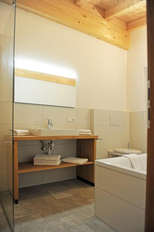 Koupelna v ubytování Pension Olympia