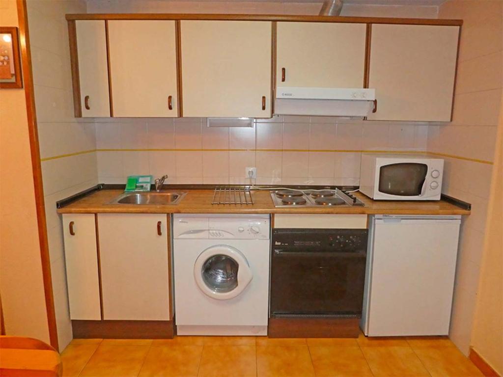Kuchyň nebo kuchyňský kout v ubytování Apartamentos Villanua 3000