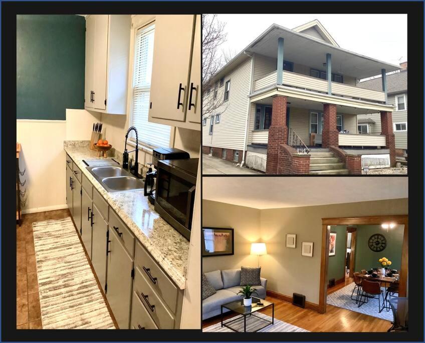 dwa zdjęcia kuchni i domu w obiekcie The House Hotels - Cohasset upper w mieście Lakewood