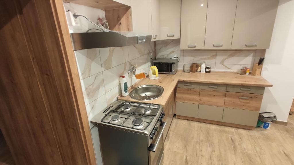 Kuchyň nebo kuchyňský kout v ubytování Apartmany Tatra Relax, Velky Slavkov