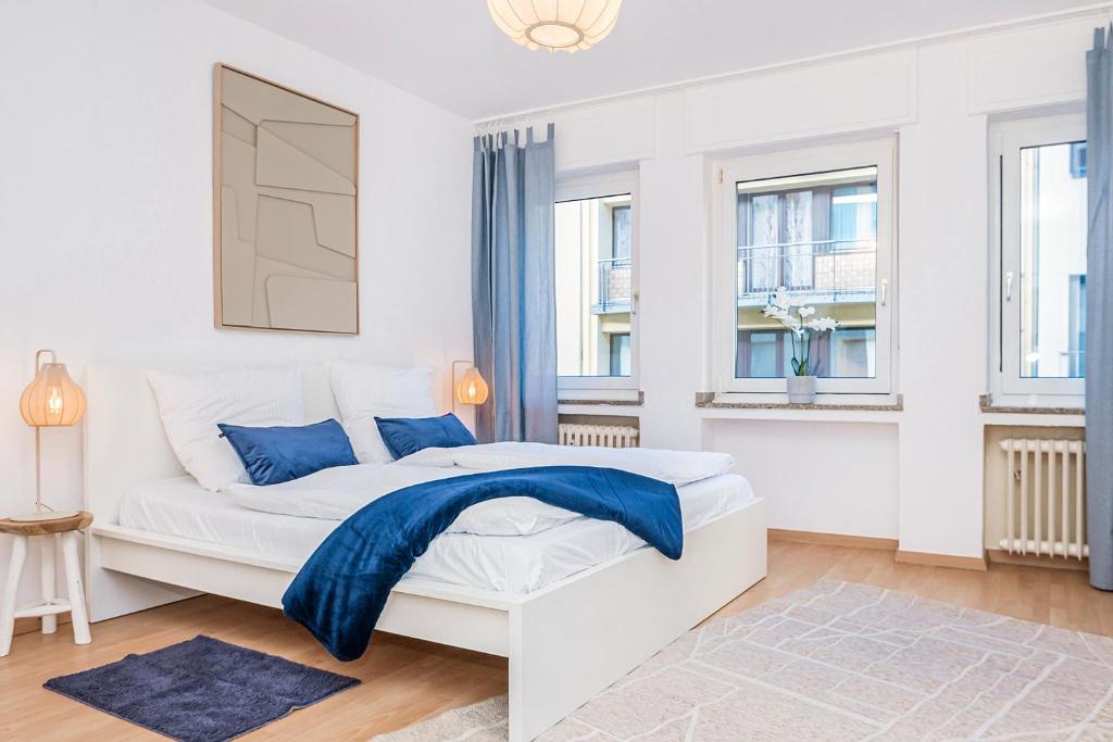 Ένα ή περισσότερα κρεβάτια σε δωμάτιο στο Center Terrace Dream Apartment