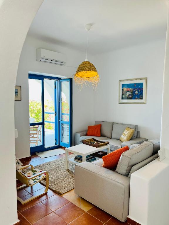 Posezení v ubytování Paros Home