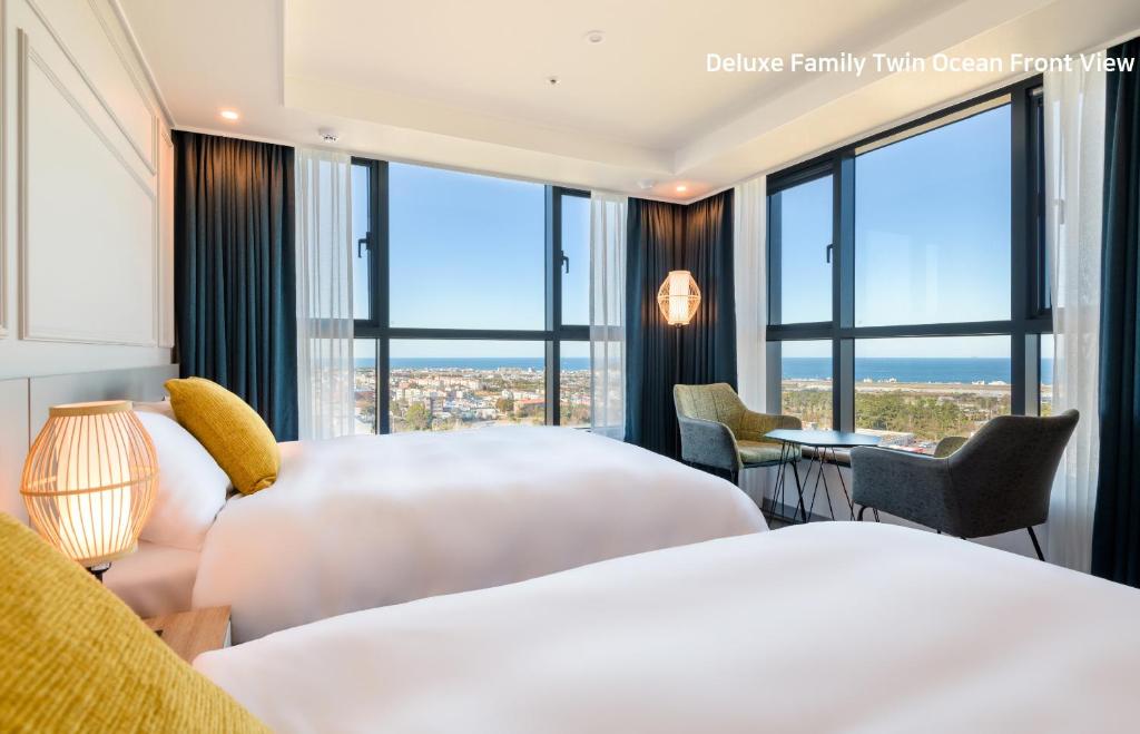 Ventimo Hotel & Residence Jeju - Chambre Twin Deluxe Avec Vue Sur La Mer