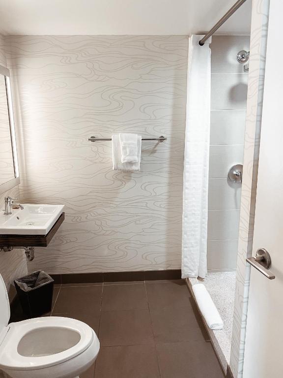 Koupelna v ubytování Hotel Felix