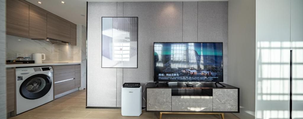 TV a/nebo společenská místnost v ubytování BORUISI Executive Apartment
