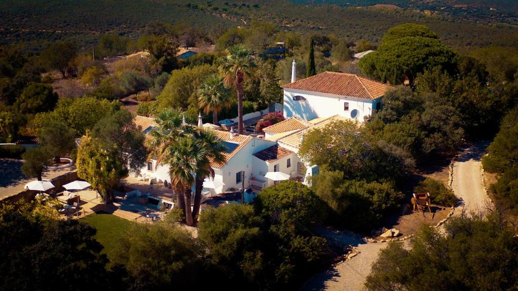 uma vista aérea de uma casa com uma palmeira em Quinta da Colina em Loulé