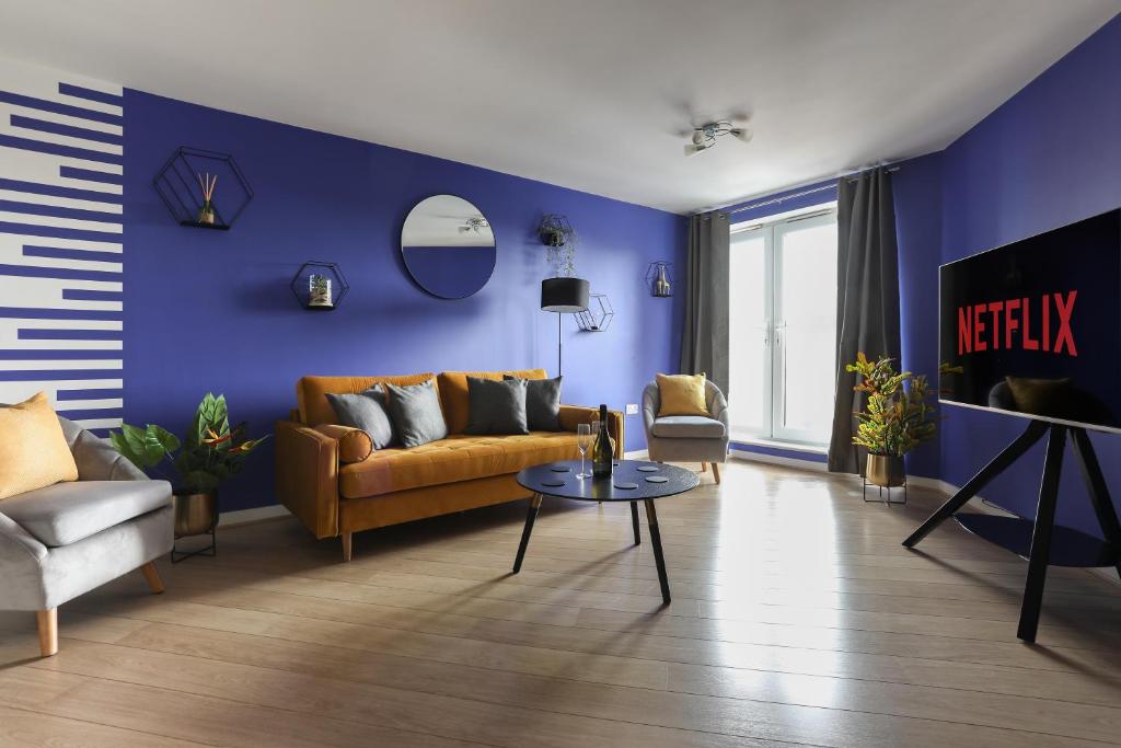 Ruang duduk di Jade Apartments Basildon