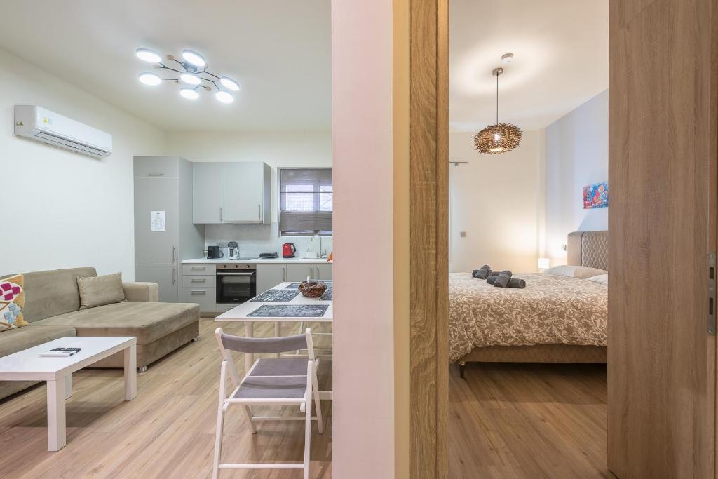 A kitchen or kitchenette at Panathenaic Stadium By Greece Apartments