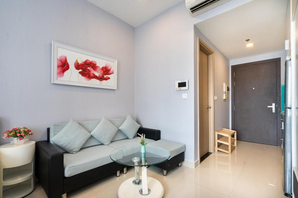 Posezení v ubytování Goby home in Rivergate Luxury Apartment - near Ben Thanh market