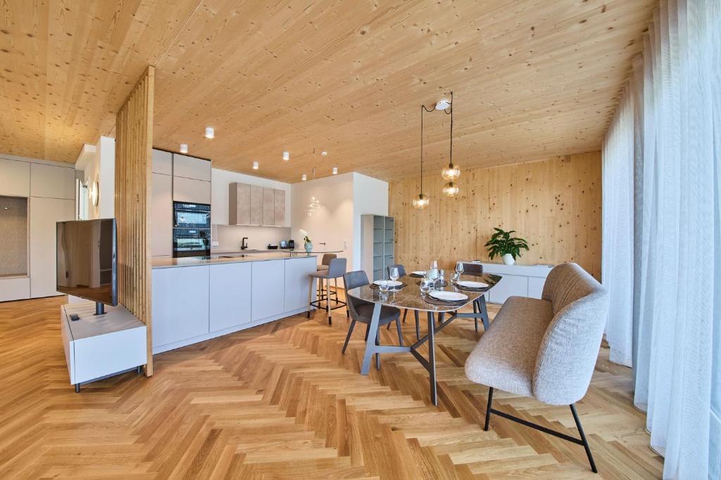 Kuchyň nebo kuchyňský kout v ubytování Hermitage Vital Hotel