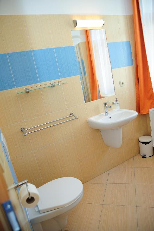 Koupelna v ubytování Hotel Praha Potštejn