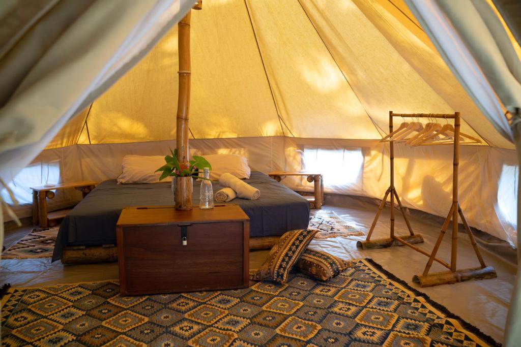 Postel nebo postele na pokoji v ubytování Lote 10 Glamping