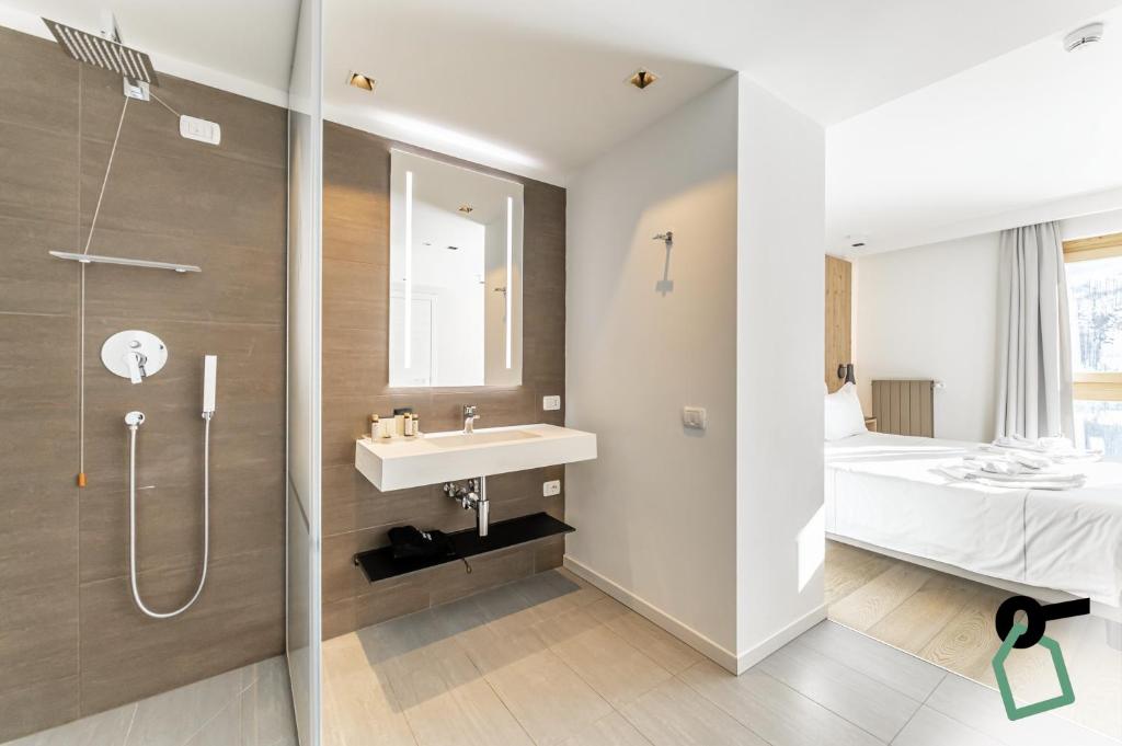 Koupelna v ubytování HOTIDAY Room Collection - Cervinia