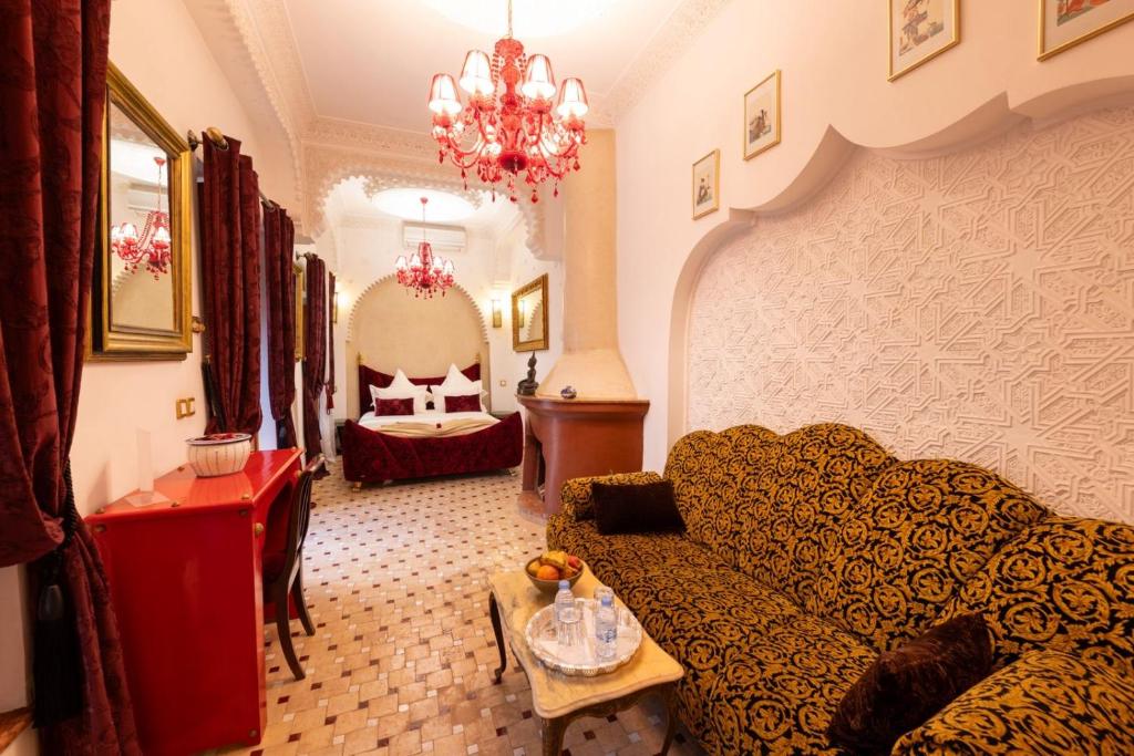 Posezení v ubytování Riad Asrari