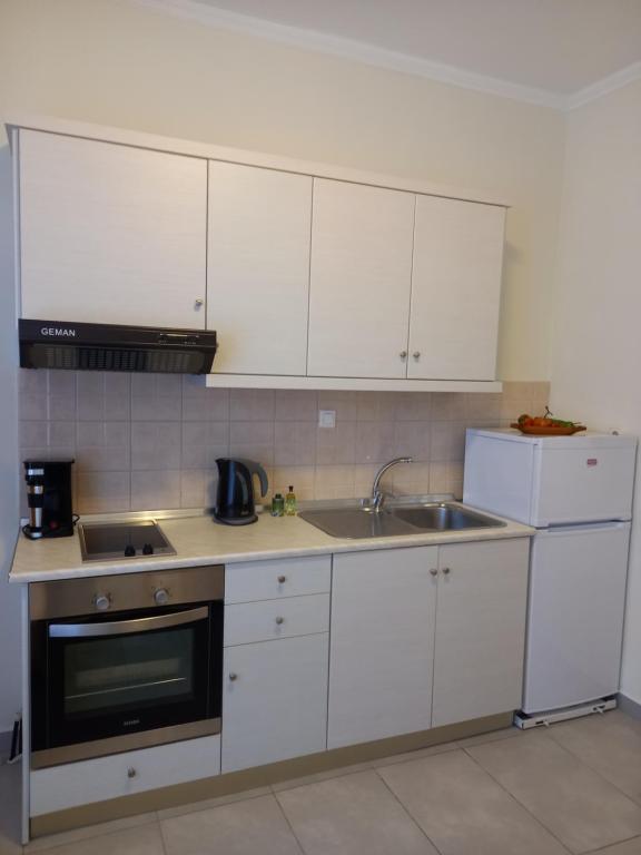 Kuchyň nebo kuchyňský kout v ubytování Natassa House 2
