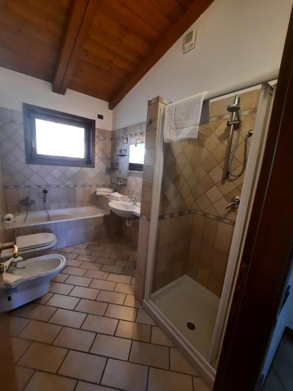 Koupelna v ubytování Villa Duno a un passo da Città Alta