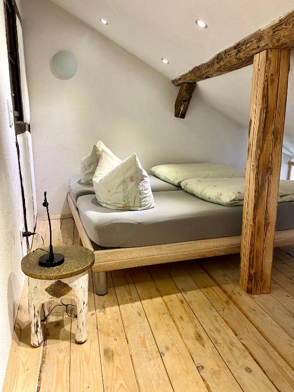 Postel nebo postele na pokoji v ubytování Gästehaus Keins wie meins