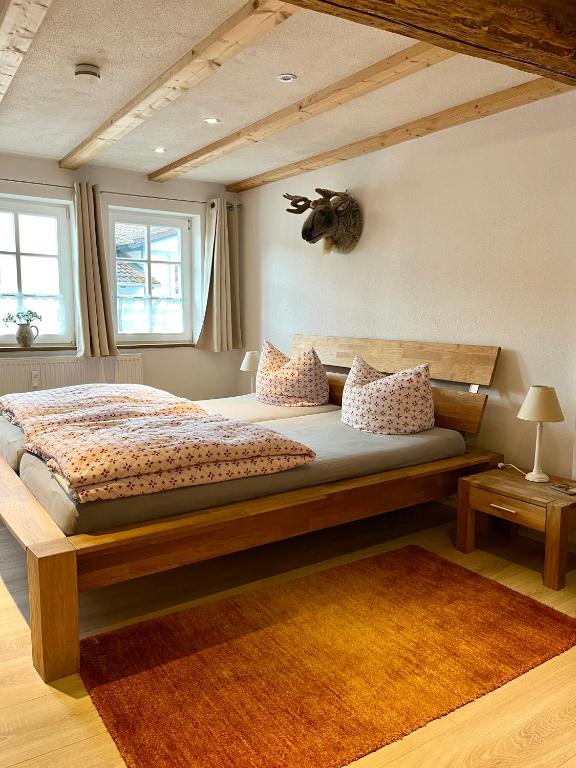 Postel nebo postele na pokoji v ubytování Gästehaus Keins wie meins