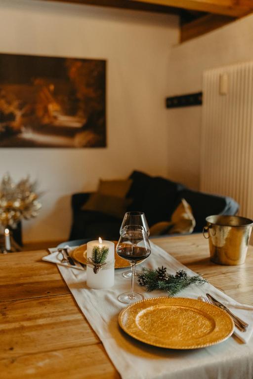 Jedzenie w domu w stylu alpejskim lub w pobliżu