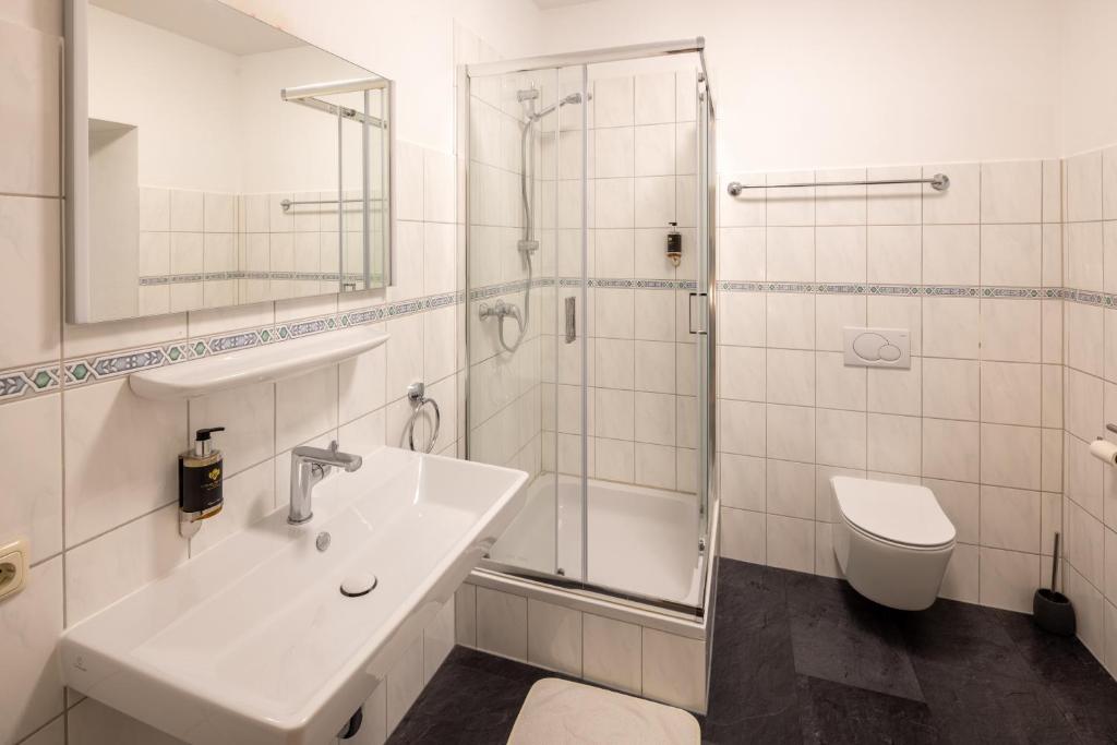 Koupelna v ubytování Hotel Schwanen