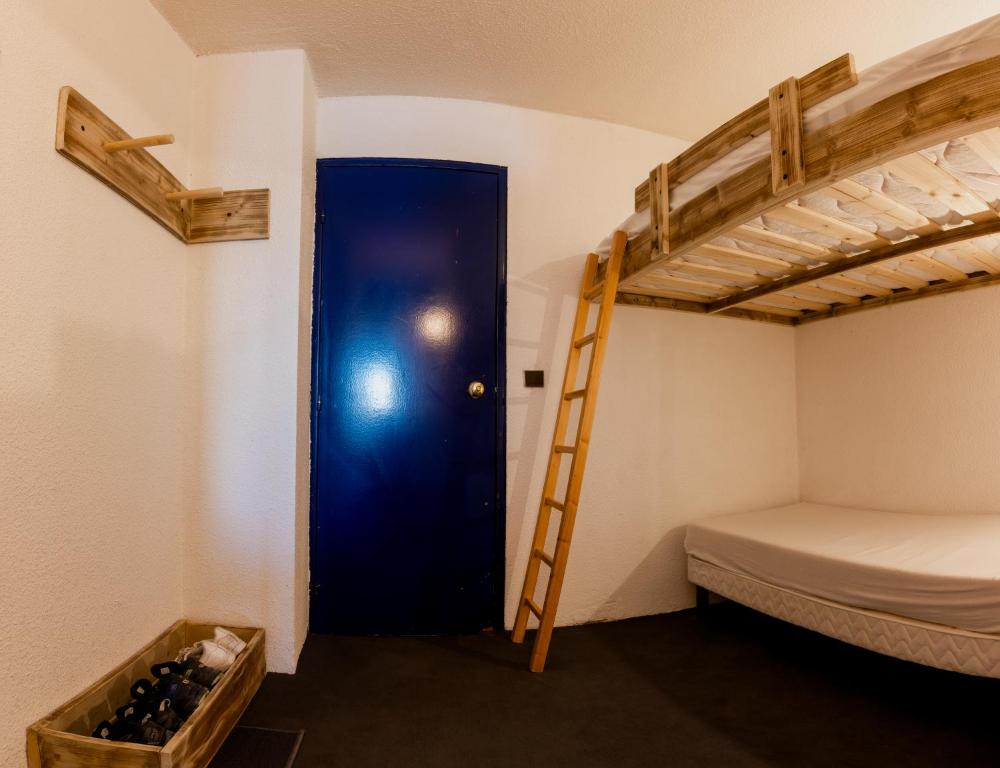 Les Arcs 2000 - studio cabine, vue Mont-Blanc tesisinde bir ranza yatağı veya ranza yatakları