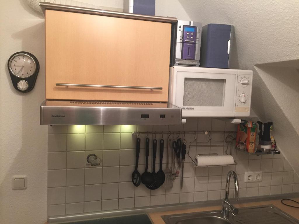 Kuchyň nebo kuchyňský kout v ubytování Fewo Zur Ilmenau