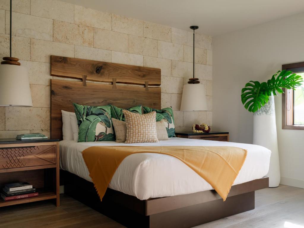 Cama ou camas em um quarto em Hotel Wailea, Relais & Châteaux - Adults Only