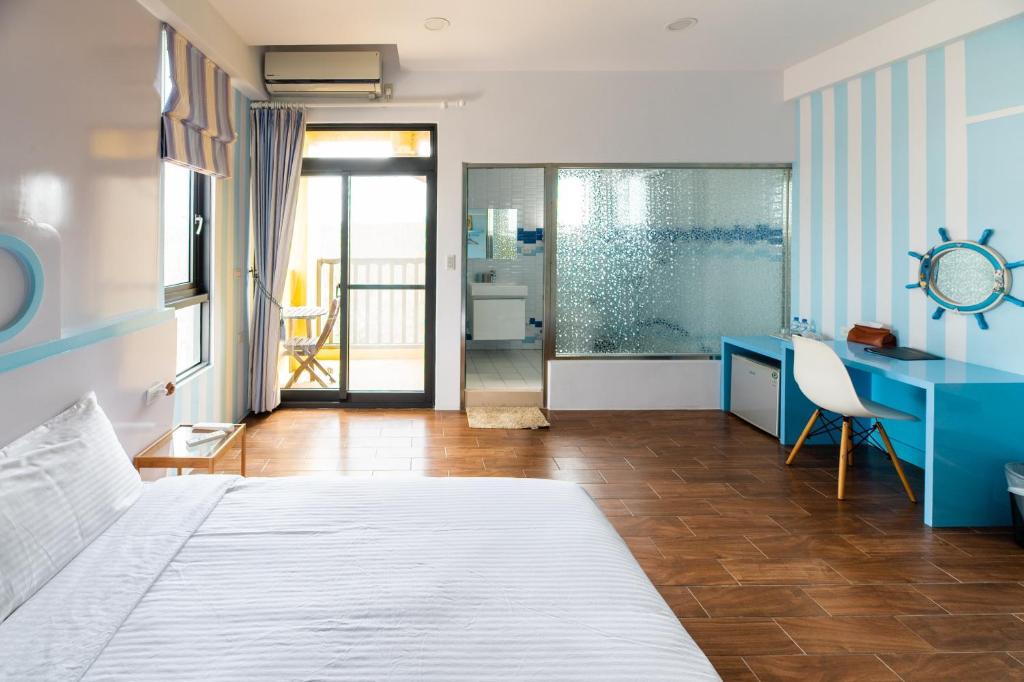 Postel nebo postele na pokoji v ubytování Say Yeah Inn