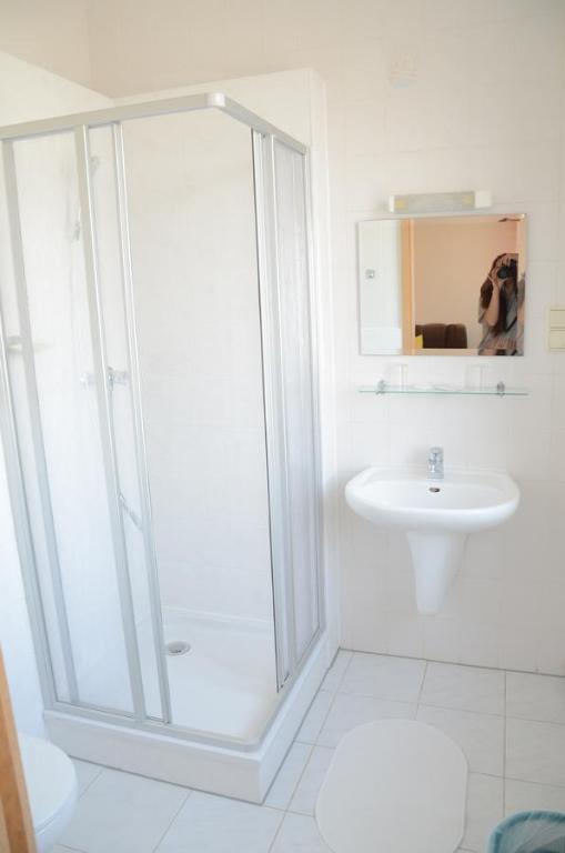 Koupelna v ubytování Bahnhotel Dippoldiswalde