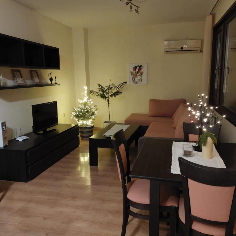 TV a/nebo společenská místnost v ubytování The Terrace Apartment