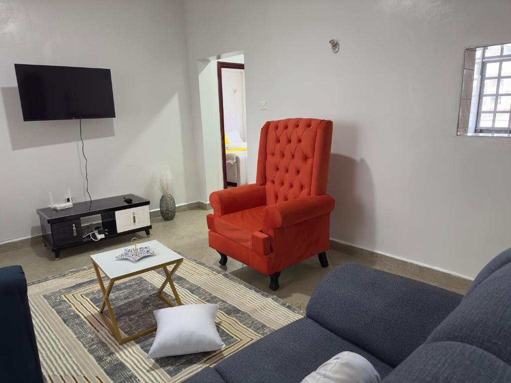 TV a/nebo společenská místnost v ubytování Serene 2 Bedrooms Apartment