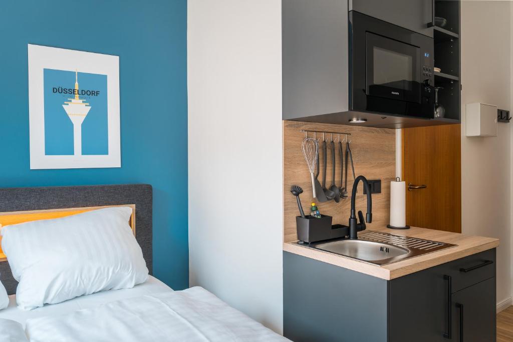 Antares Apartmentsにあるベッド