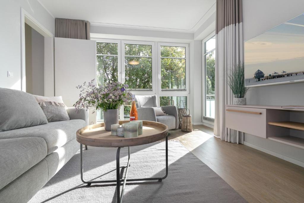 Posezení v ubytování Haffkamp 23 Wohnung 4