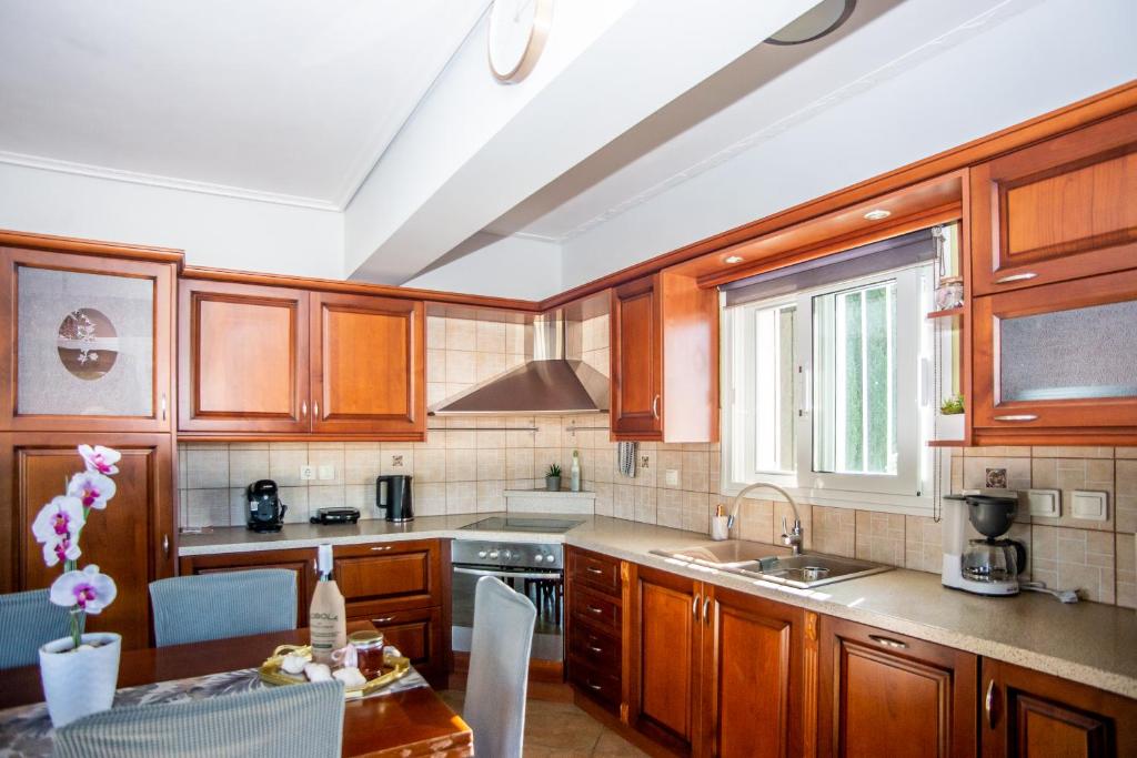 Kuchyň nebo kuchyňský kout v ubytování Irida's house