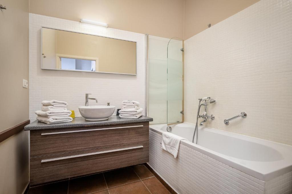 Koupelna v ubytování Hotel Van Eyck