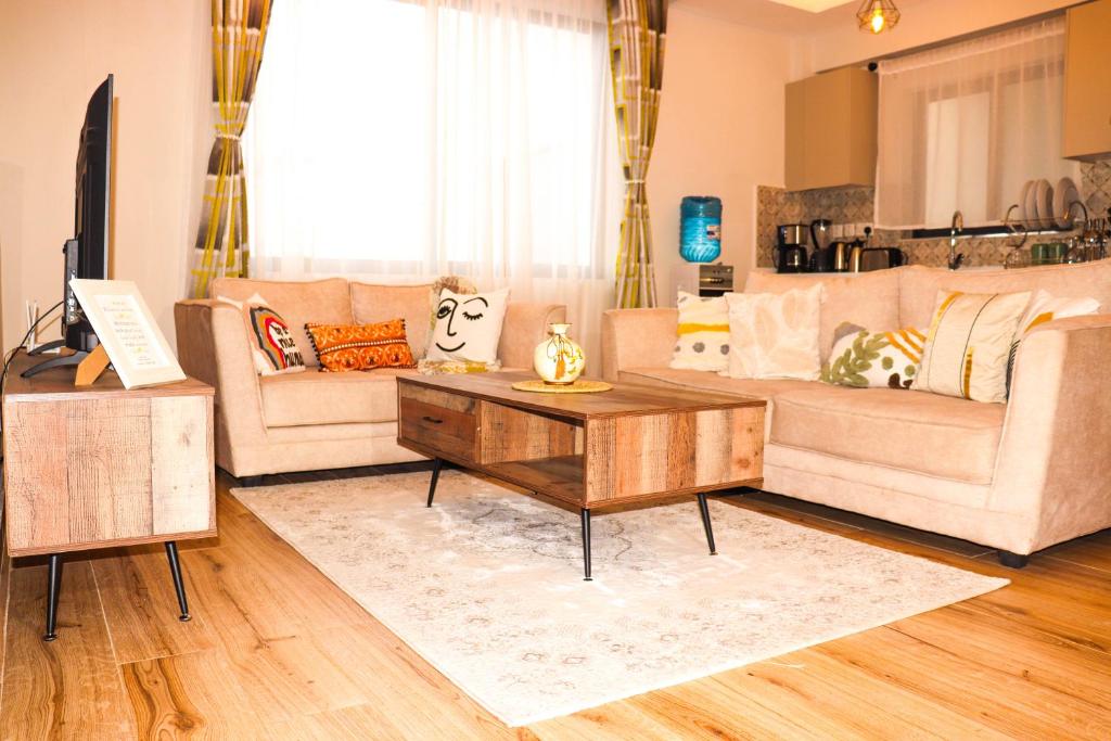 Elite Residence-Kasty Apartments tesisinde bir oturma alanı