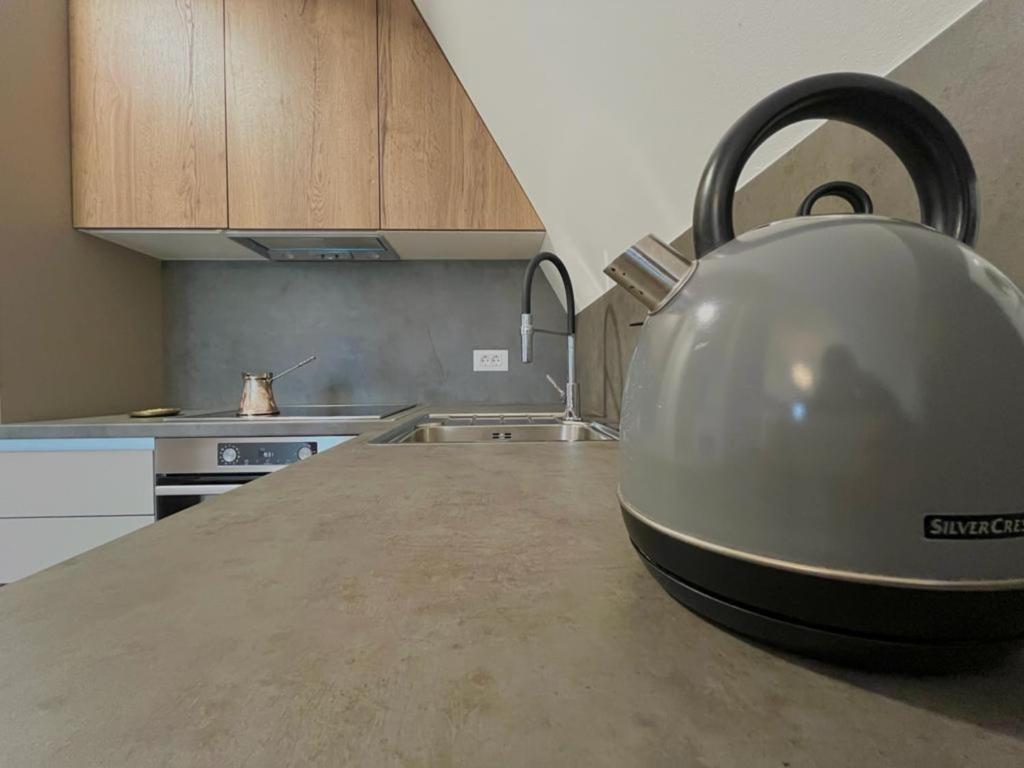 a tea kettle sitting on top of a kitchen counter at Villa Anemar in Blidinje