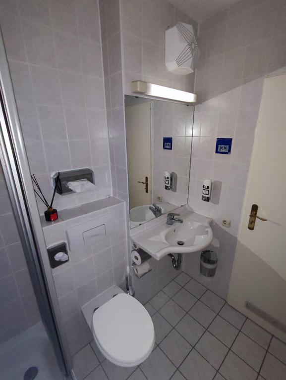 Koupelna v ubytování Duplex apartment Almberg