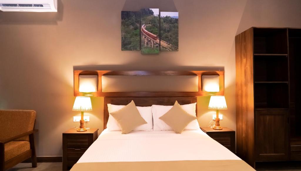 Postel nebo postele na pokoji v ubytování Woodgrove Cabanas