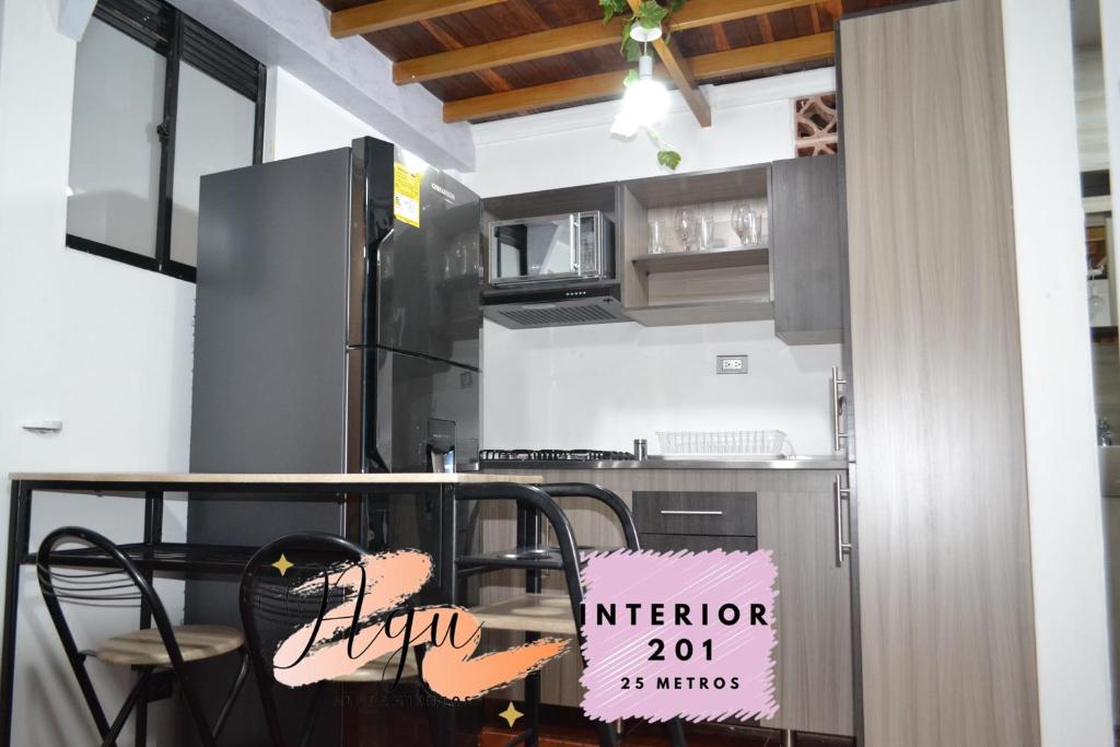 Kuchyň nebo kuchyňský kout v ubytování Apartaestudio en Envigado
